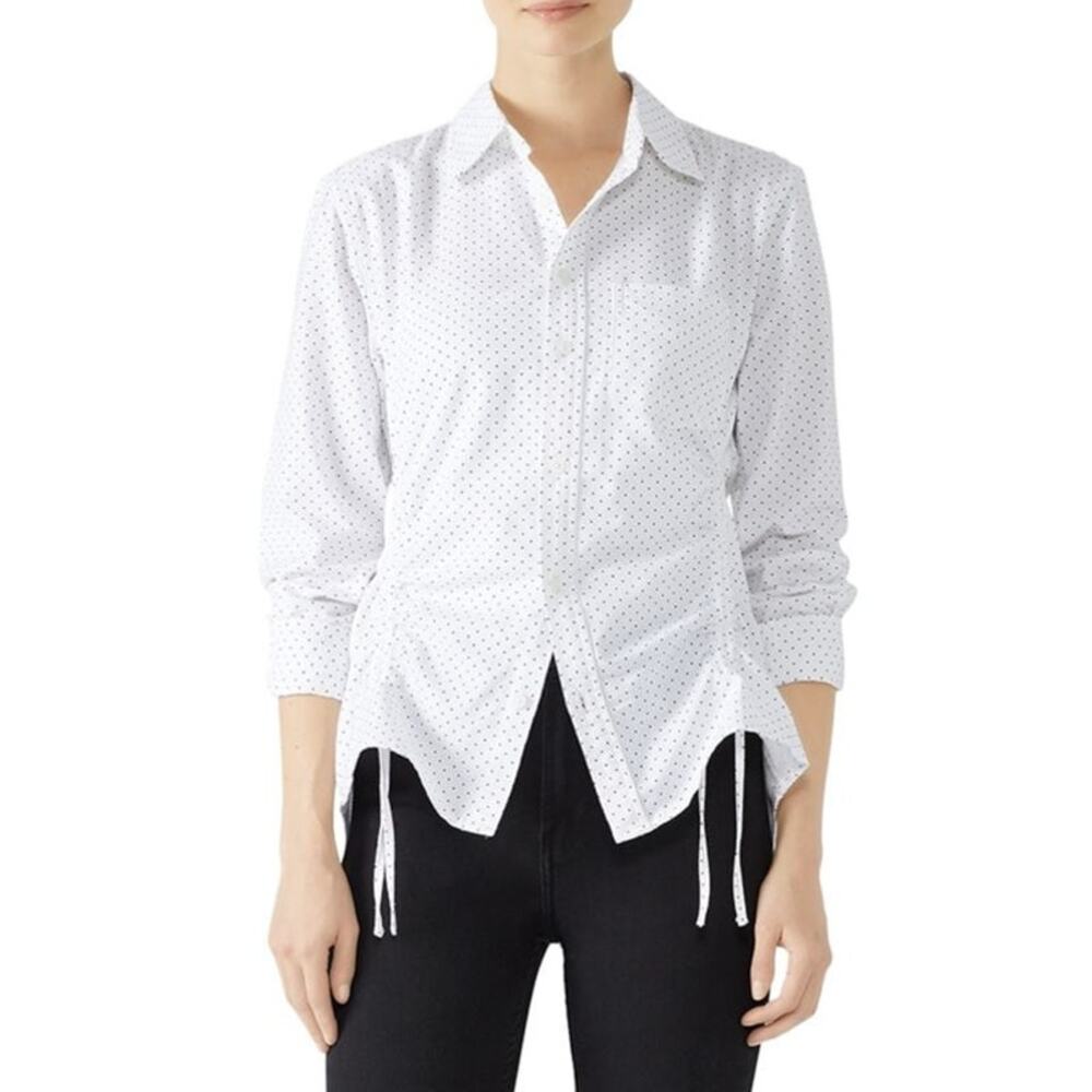 Current/Elliott South Canon Black & White Polka Dot Button‑Down Shirt Size S/1